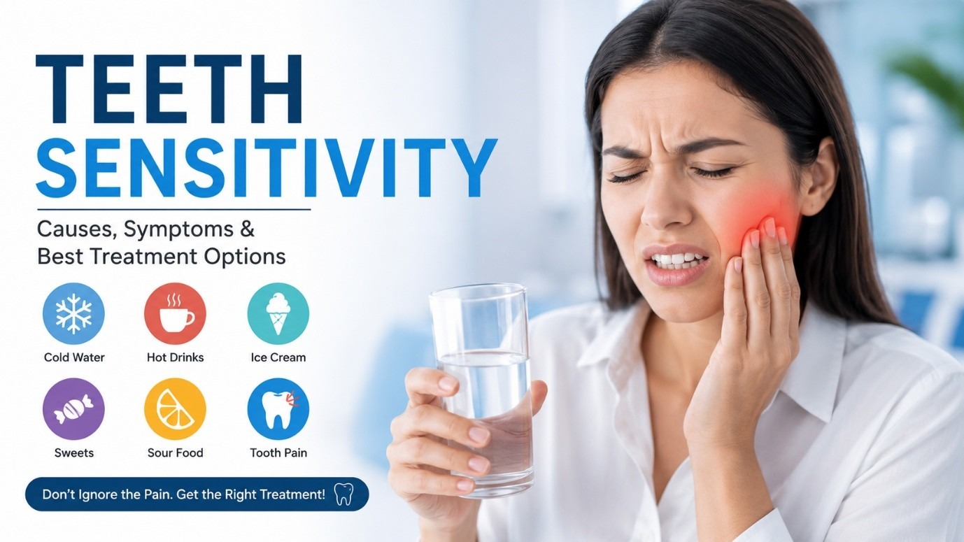 Teeth sensitivity causing pain while drinking cold water and eating ice cream